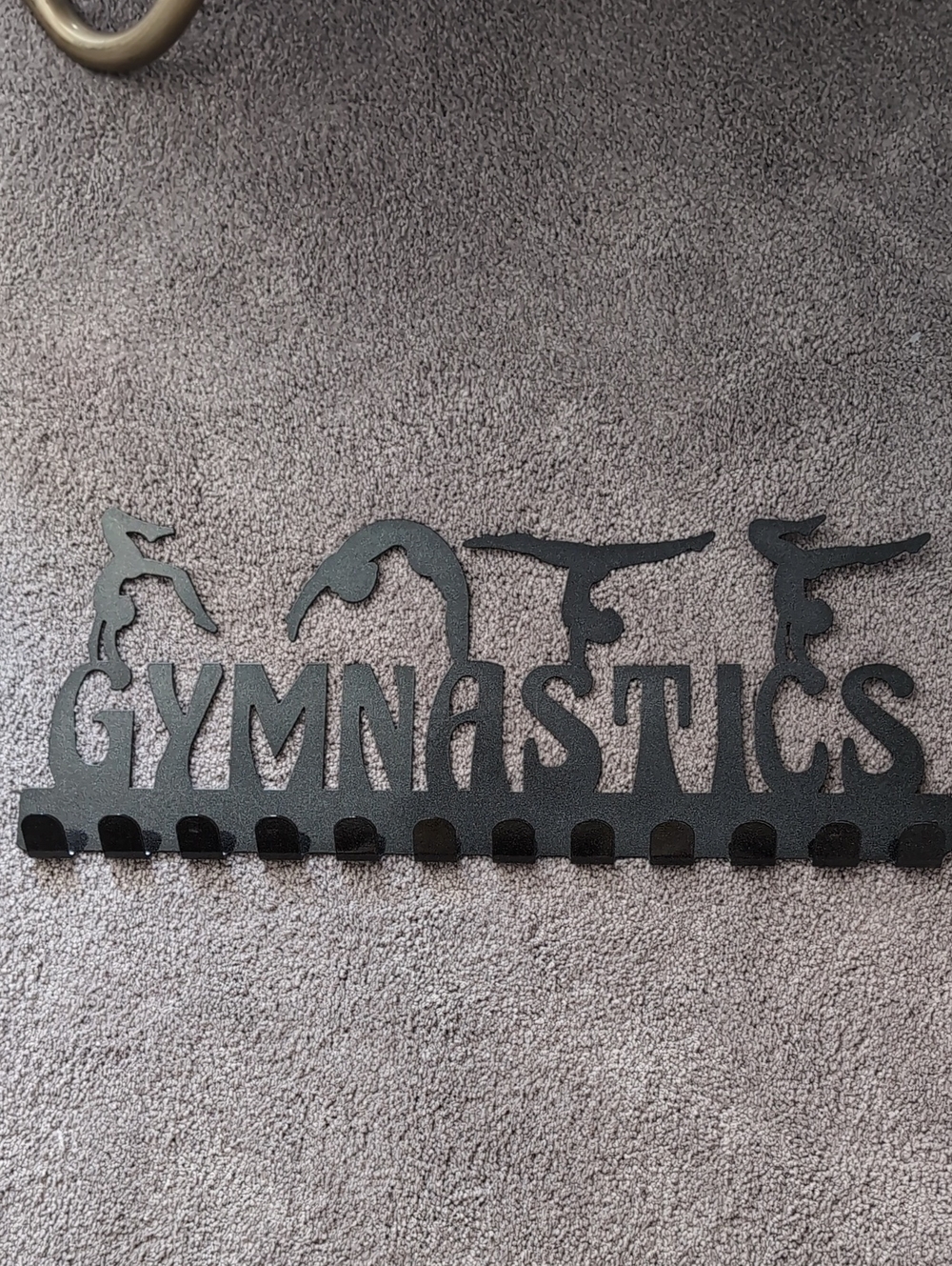 Gymnastics Medal Display Hook Rack - Black
